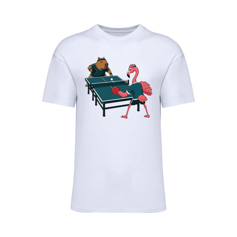 Capybara vs Flamingo T-Shirt