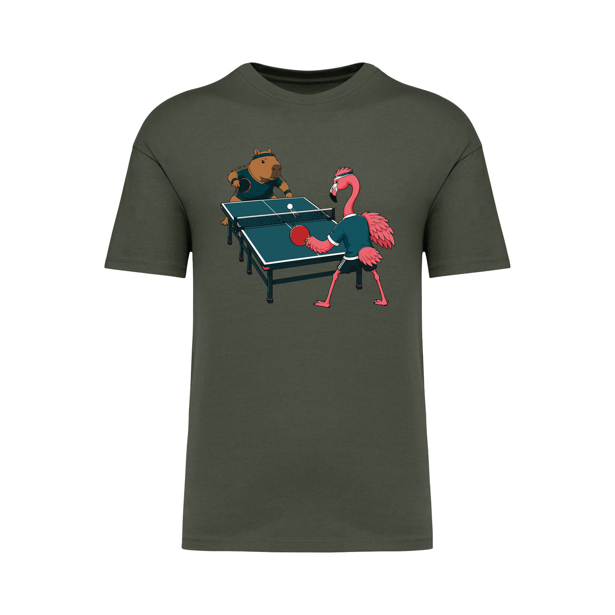 Capybara vs Flamingo T-Shirt