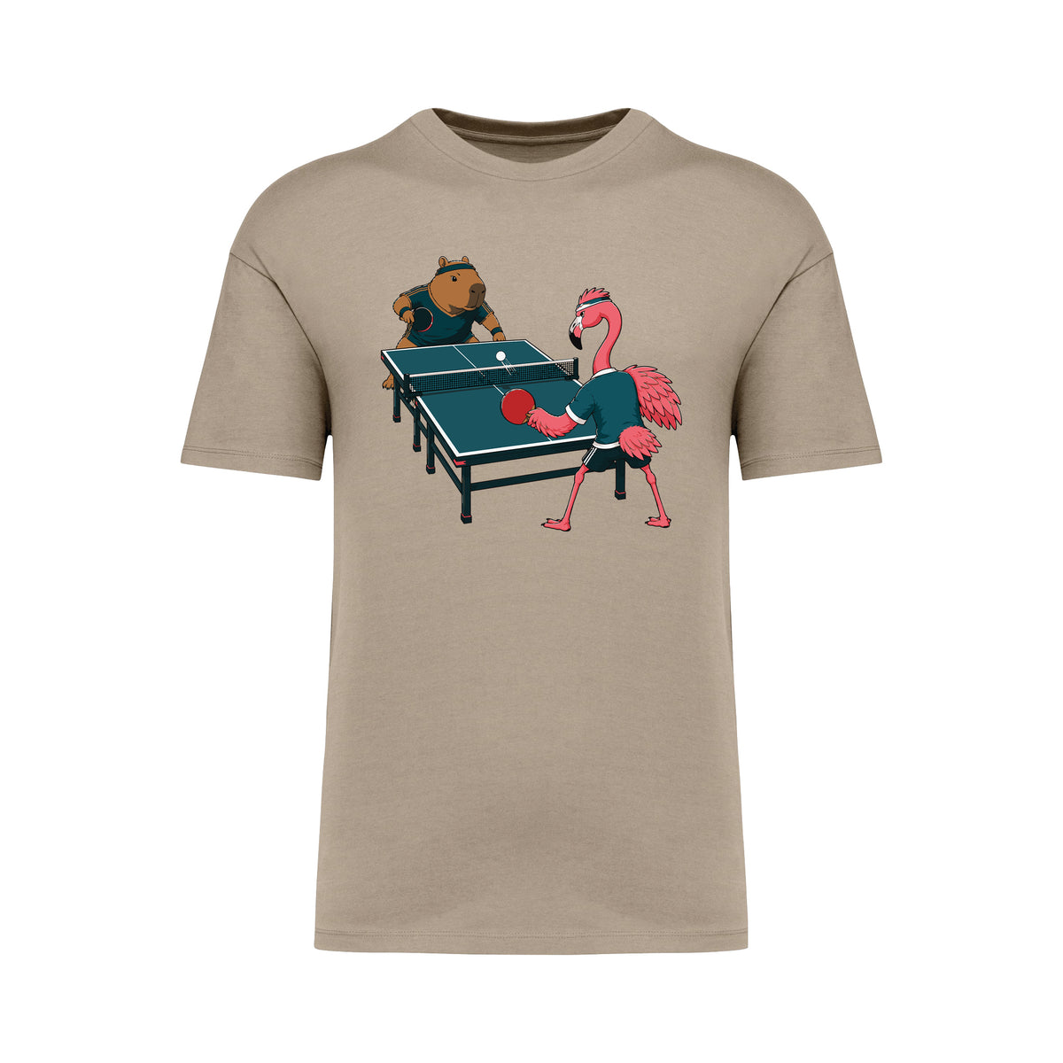 Capybara vs Flamingo T-Shirt