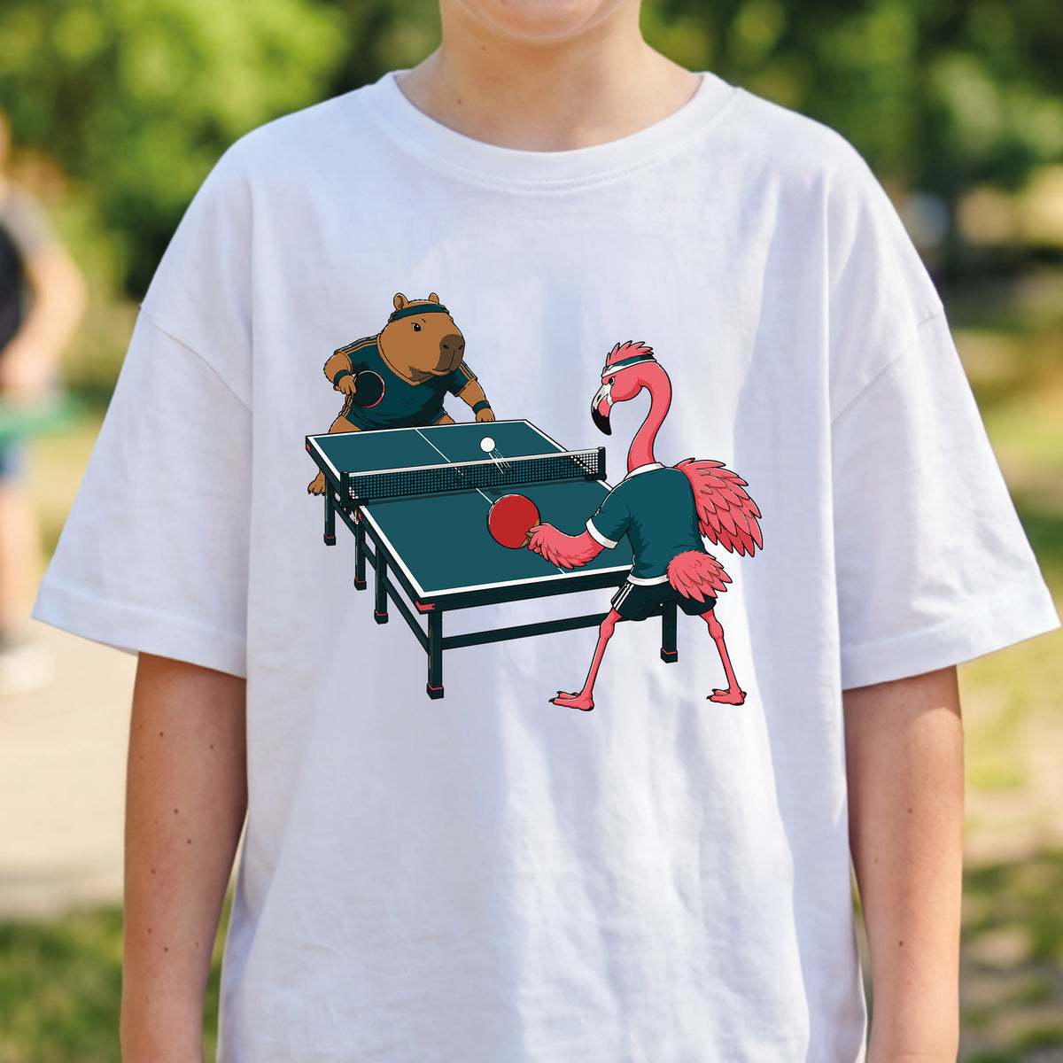 Capybara vs Flamingo T-Shirt